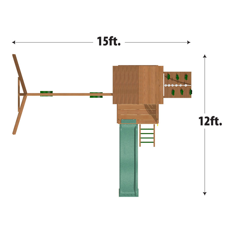 Creative Playthings Eastport Creative Playthings Swing Set with 2 Swing